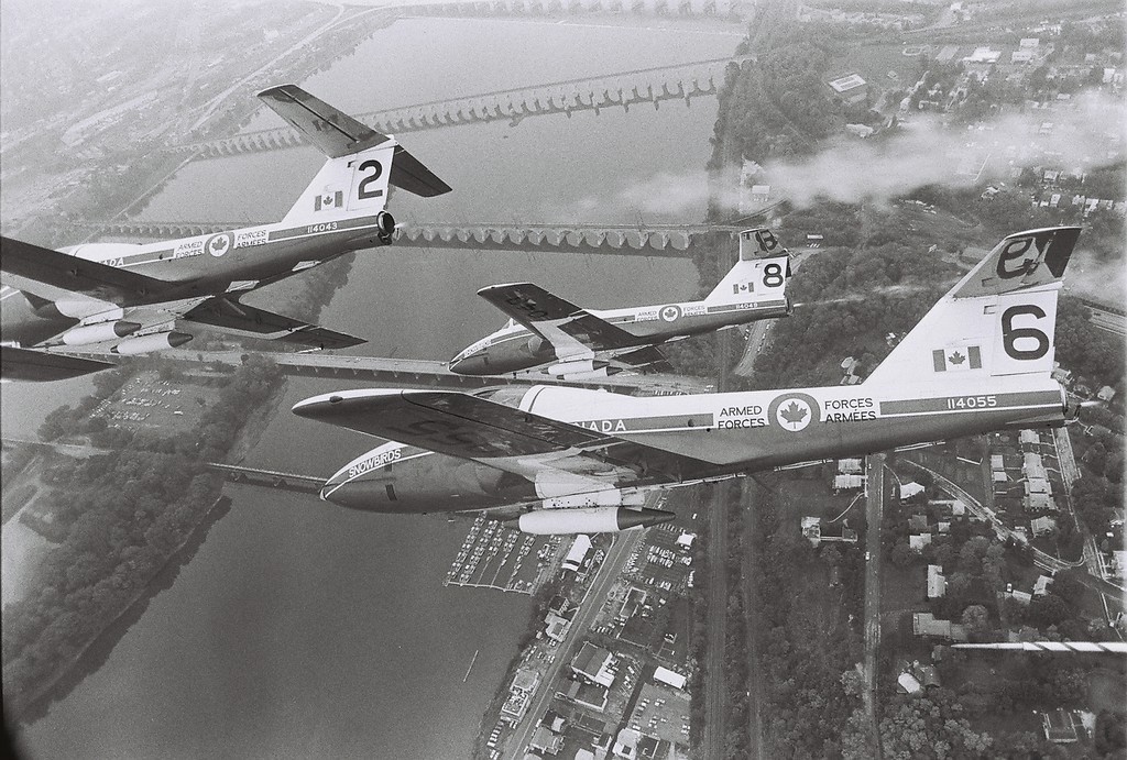 Canada's Snowbirds jets flying in extremely tight, precise formation